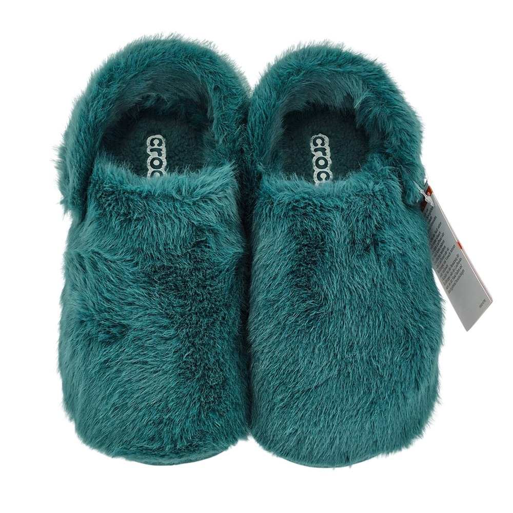 Crocs Classic Cozzzy Luxe Slipper Adult Women's Size 7 Hosta Turquoise Teal - Picture 3 of 16